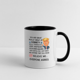 Trump Sobriety Contrast Coffee Mug - white/black