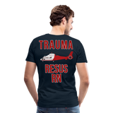TRAUMA RESUS RN Helicopter Men's Premium T-Shirt - deep navy