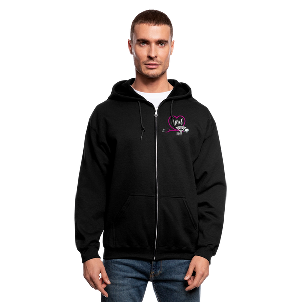 3873538299 Men's Zip Hoodie - black