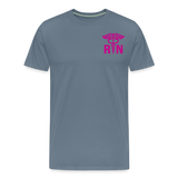 Emergency Room Nurse Flag Men's Premium T-Shirt (CK1836) Updated - steel blue