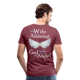 Wife Amazing Angel Men's Premium T-Shirt (CK1482U) - heather burgundy