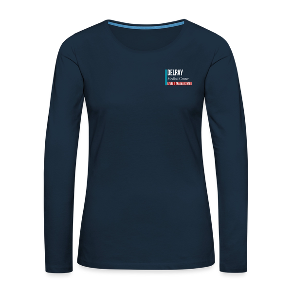 Delray Trauma Resus Women's Premium Long Sleeve T-Shirt - deep navy