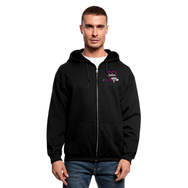 3449750470 Men's Zip Hoodie - black