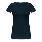 My Favorite Trooper Calls Me Mom Women’s Premium T-Shirt - Back Only Print - deep navy