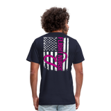 Flight Nurse Flag    Unisex Jersey T-Shirt by Bella + Canvas - navy