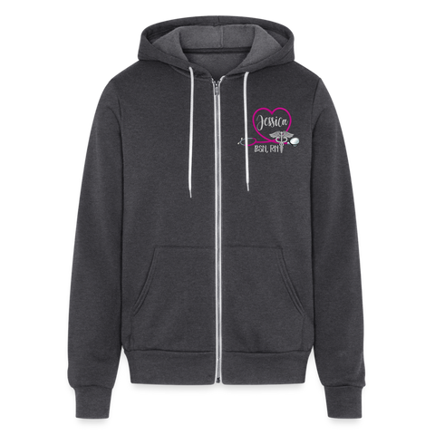 3487586092 Bella + Canvas Unisex Full Zip Hoodie - charcoal grey