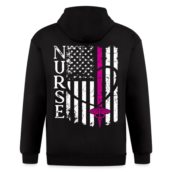 3800408344 Men's Zip Hoodie - black