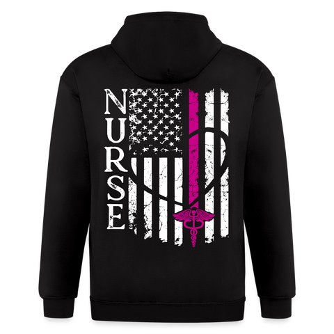 3800408344 Men's Zip Hoodie - black