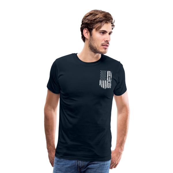 Dad American Flag Men's Premium T-Shirt (CK1903) - deep navy