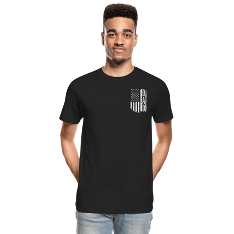 Dad American Flag Men’s Premium Organic T-Shirt (CK1903) - black