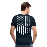 Unc American Flag Men's Premium T-Shirt - deep navy