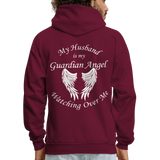 Husband Guardian Angel Adult Hoodie (CK3555) - burgundy