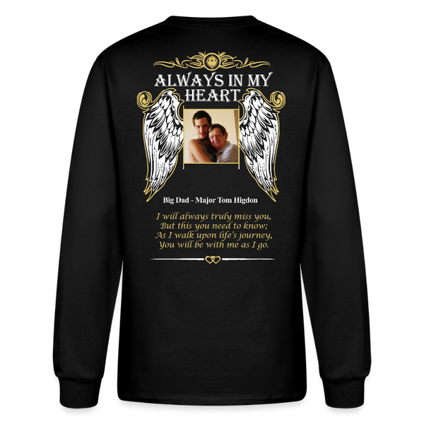 3985512238 Custom Men's Long Sleeve T-Shirt - TNTRed - black