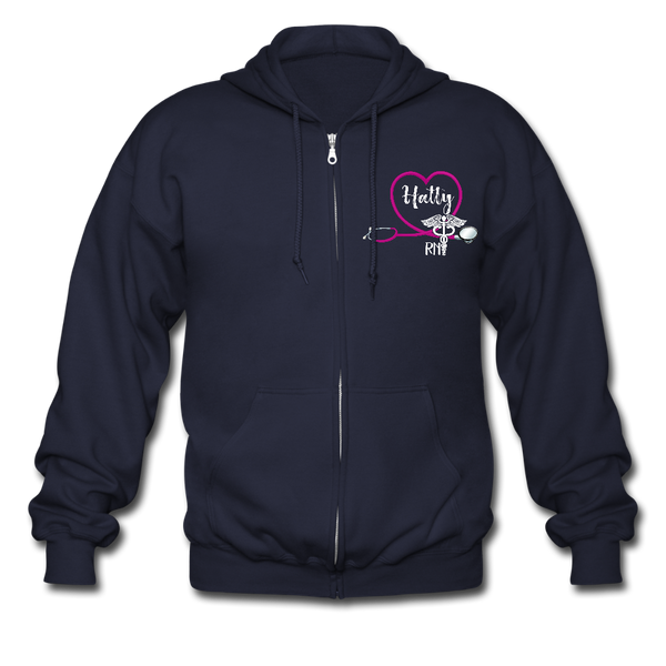 3868292762 Hatty RN Men's Zip Hoodie - navy