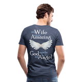 Wife Amazing Angel Men's Premium T-Shirt (CK1482U) - heather blue