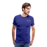 Nurse Flag - Heart Flag Front Men's Premium T-Shirt (CK1818) Updated - royal blue