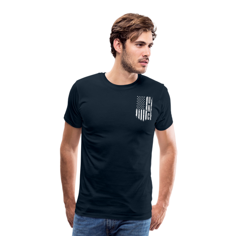Unc American Flag Men's Premium T-Shirt - deep navy