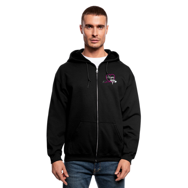 3482809572 Men's Zip Hoodie - black