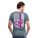 Emergency Room Nurse Flag Men's Premium T-Shirt (CK1836) Updated - steel blue