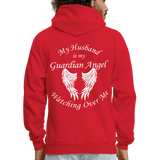 Husband Guardian Angel Adult Hoodie (CK3555) - red