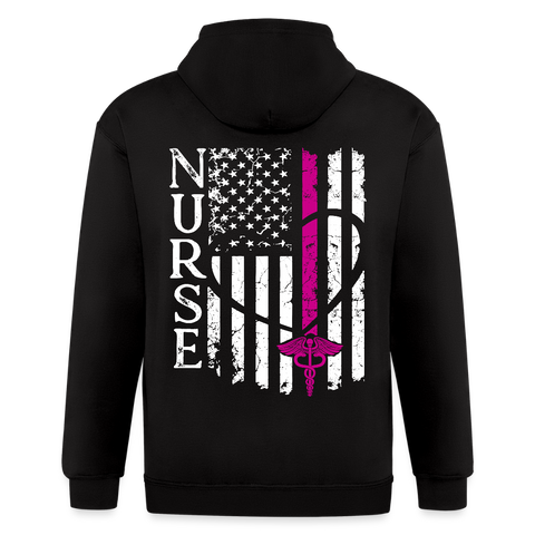 3786552295 Men's Zip Hoodie - black
