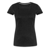 My Favorite Trooper Calls Me Mom Women’s Premium T-Shirt - Back Only Print - charcoal grey