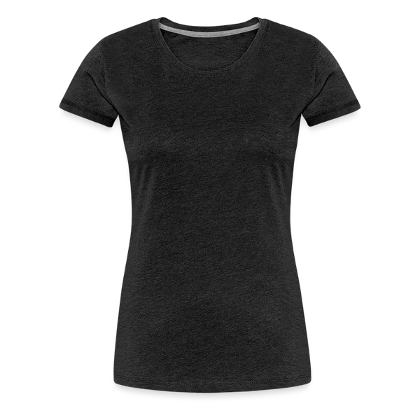 My Favorite Trooper Calls Me Mom Women’s Premium T-Shirt - Back Only Print - charcoal grey