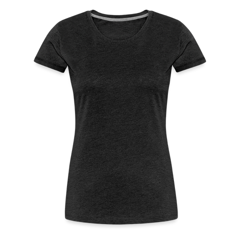 My Favorite Trooper Calls Me Mom Women’s Premium T-Shirt - Back Only Print - charcoal grey