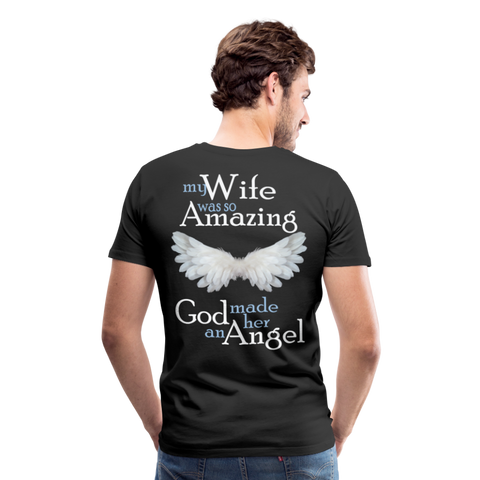 Wife Amazing Angel Men's Premium T-Shirt (CK1482U) - black