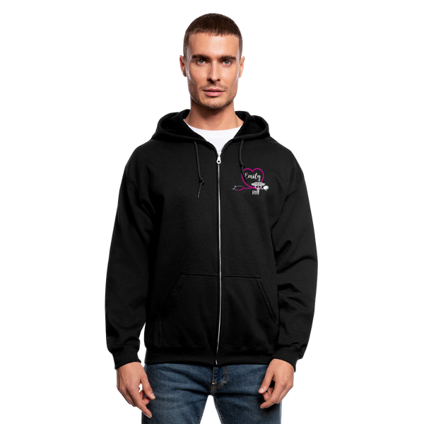 3551630198 Men's Zip Hoodie - black