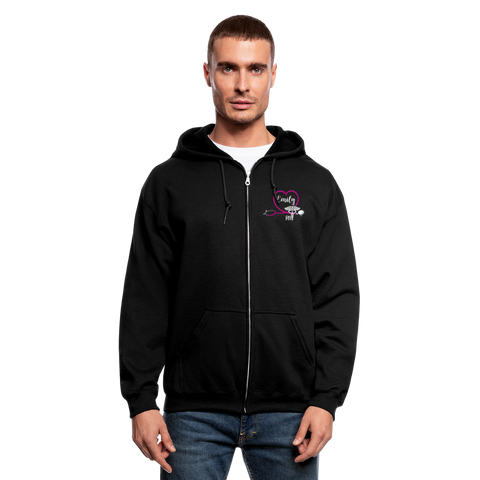 3551630198 Men's Zip Hoodie - black
