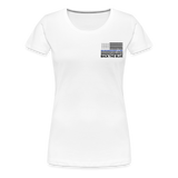 My Favorite Police Officer Calls Me Mom Women’s Premium T-Shirt (CK4138) Female officer - white