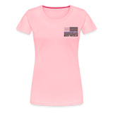 My Favorite Police Officer Calls Me Mom Women’s Premium T-Shirt (CK4138) Female officer - pink