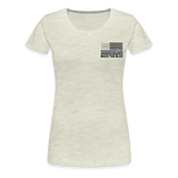 My Favorite Police Officer Calls Me Mom Women’s Premium T-Shirt (CK4138) Female officer - heather oatmeal