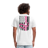 Hospice Nurse Flag Unisex Jersey T-Shirt by Bella + Canvas - white