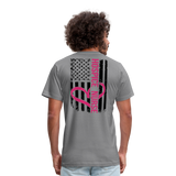 Hospice Nurse Flag Unisex Jersey T-Shirt by Bella + Canvas - slate