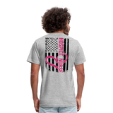 Hospice Nurse Flag Unisex Jersey T-Shirt by Bella + Canvas - heather gray