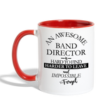 Band Director Contrast Coffee Mug - white/red