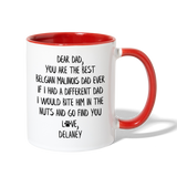 Delaney Contrast Coffee Mug - white/red