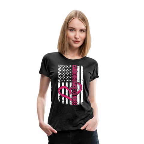 CARDIOTHORACIC ICU NURSE - Front Print - Women’s Premium T-Shirt - charcoal grey