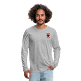 ER Nurse Flag Men's Premium Long Sleeve T-Shirt (CK6101) - heather gray