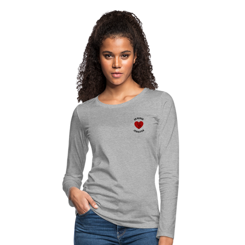 ER Nurse Flag Women's Premium Long Sleeve T-Shirt (CK6101) - heather gray