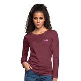 Melissa BSN, RN ER Nurse Flag Women's Premium Long Sleeve T-Shirt - heather burgundy
