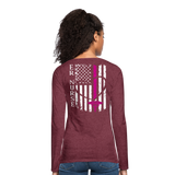 Melissa BSN, RN ER Nurse Flag Women's Premium Long Sleeve T-Shirt - heather burgundy