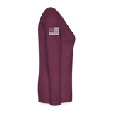 Melissa BSN, RN ER Nurse Flag Women's Premium Long Sleeve T-Shirt - heather burgundy