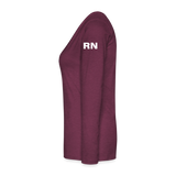 Melissa BSN, RN ER Nurse Flag Women's Premium Long Sleeve T-Shirt - heather burgundy