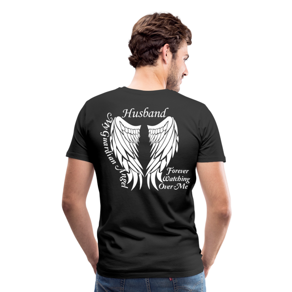 Husband Guardian Angel Men's Premium T-Shirt (CK3587) - black