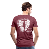 Husband Guardian Angel Men's Premium T-Shirt (CK3587) - heather burgundy