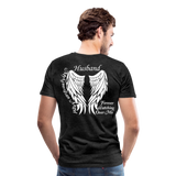 Husband Guardian Angel Men's Premium T-Shirt (CK3587) - charcoal grey