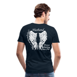 Husband Guardian Angel Men's Premium T-Shirt (CK3587) - deep navy